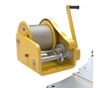 Heavy Du - Cabrestante de mano de 1800 libras - Autobloqueo de 2 vías con cable de acero y gancho - Cabrestante de remolque manual para camiones, barcos, remolques, ATV y recuperación todoterreno