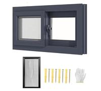 Heavy Du - Cerradura de seguridad para ventana corrediza de sótano de aluminio con doble panel templado, ideal para Cel & Ga (20 pulgadas de ancho x 12 pulgadas de alto)