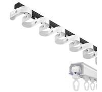 Heavy Du Duain - Riel de techo deslizante serpentina ondulada para montaje en pared, longitud ajustable de 1 a 6 m (negro de 3.10 m) con juego de cinta para un motín suave