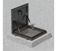 Heavy-Du - Escotilla de acceso para el ático, impermeable, apertura de mantenimiento para puerta de techo para uso comercial y residencial (negro, 70 x 70 cm)