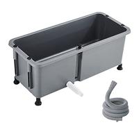 Heavy Du Fregadero de piso con manguera de drenaje de 1 m, versátil fregadero inclinado para baño, balcón, cocina y tienda, lavabo de limpieza multiusos para un drenaje eficiente