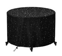 Heavy Du - Funda de piel redonda impermeable de 130 x 75 cm, resistente a la intemperie, 600D, resistente a la intemperie, protector de mesa y silla de patio al aire libre