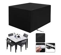 Heavy Du - Funda impermeable de piel para exteriores, 240 x 180 x 100 cm, protector de mesa y silla, resistente a desgarros, poliéster de buey 420D, resistente a los rayos UV, funda de sofá de ratán