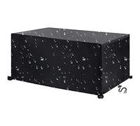 Heavy Du - Funda impermeable para mesa de patio al aire libre, 200 x 200 x 85 cm, resistente a los rayos UV, antidesgarros, resistente al viento, protector de piel de jardín, tela de primera calidad