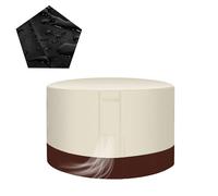 Heavy-Du - Funda redonda impermeable para mesa de patio, 188 x 84 cm, protector de piel de jardín 420D resistente a los rayos UV con rejillas de ventilación | parrilla de barbacoa y protección de mesa