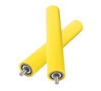 Heavy Du - Juego de 2 rodillos transportadores con revestimiento de poliuretano, sistema industrial de acero galvanizado para madera Psing (60 x 300 mm)