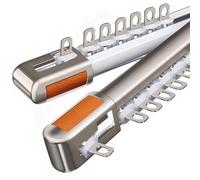 Heavy Du - Juego de rieles deslizantes de aluminio, se adapta a 0,7 m/1 m/6 m, color blanco, perfecto para el hogar y la oficina (400 cm/4 x 100 cm)