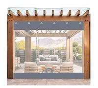Heavy Du - Lona impermeable C con ojales, PVC resistente a la intemperie, para cenador, porche, Pera - Panel de cubierta gris 7.5 x