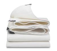 Heavy Du - Lona impermeable de 4 x 8 m / 13.1ft x 26.2ft / 13.1ft, lona blanca con ojales, ideal para camping, cubierta del suelo, protección al aire libre, varios tamaños disponibles