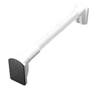 Heavy Du No Drill Teon Pole 32 mm Teles ain Rod 80-410 cm Soporta 50 kg multiusos para baño, ventana, armario de cocina, color negro y blanco (4,2 m)