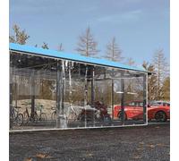 Heavy Du - Panel de lona de PVC impermeable y resistente a la intemperie con ojales para porche, cenador y fiesta de jardín (1,7 x 3,8 m)