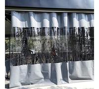Heavy-Du - Panel lateral de lona de PVC transparente impermeable con ojales en C para patio, terraza, terraza, 5 x 5 x 3 m