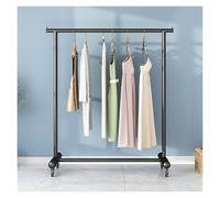 Heavy Du - Perchero de metal con ruedas - Perchero resistente con soporte de acero para camisas, pantalones y zapatos - Le Black Coat Hanr (180 x 185 x 40 cm)