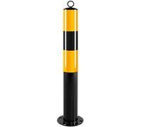 Heavy Du - Postes de metal para estacionar con anillos para colgar, para autos, protección mejorada y segura para zonas residenciales