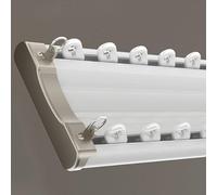 Heavy Du - Riel de metal para ventana de techo de 3 m, silencioso, para el hogar y el balcón, incluye accesorios, color blanco