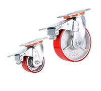 Heavy Du Ruedas giratorias con frenos, 2 ruedas giratorias industriales de 15 cm para cargas pesadas y fiables