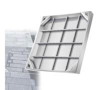 Heavy-Du - Tapa de inspección de acero inoxidable, cubierta invisible para lavabo de Sewa, cubierta cuadrada para acera de patio, 700 x 700 mm, desagüe