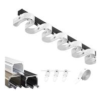 Heavy Du TracSet SS Water Wave Design - Riel único para pared o techo, perfecto para separadores de sala de estar y dormitorio y solut funcional