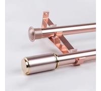 Heavy Du - Varillas dobles de 4,1 m con extremo de aluminio C y soportes envolventes completos, ideal para tratamientos de ventanas y cortinas, fuerte apoyo para las tensiones
