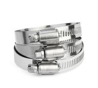 Heavy Duty 304 Stainless Steel Throat Hoop, 10/5pcs Adjustable Pipe Clamps 6 mm-216 mm for Large Water Pipe, Car Fuel Hose and Industrial Fixing (46-70 mm (5PCS))