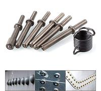 Heavy Duty 7 Pcs Air Hammer Rivet Bits, ABuff Pneumatic Air Rivet Hammer Set for Shank 0.401 Chisel/AirHammer Rivets Sets Kit with Spring