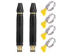 heavy duty adjustable twist hose nozzle jet sweeper nozzle with 3 Spray Modes, Garden Hose Pressure Booster for Car Wash, Pet Bathing and Plant watering (2Pcs)
