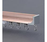 Heavy Duty Aluminum Ceiling Curtain Track 1 4m Double Curtain Rail System for Room Dividers Colorful Sliders & Runners Wall/Ceiling Mount (Purple Gold 250cm)