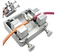 Heavy-Duty Aluminum Soldering Clamp with Temperature-Resistant Jaw for Circuit Board Mounting, Electric Wire Spot Welding Clamps Station Metal Bracket Table Fixture Tool (#A)