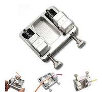 Heavy-Duty Aluminum Soldering Clamp With Temperature-Resistant Jaw For Circuit Board Mounting, Welding Soldering Station Wire Clamp Fixture Bracket Table, With Ceramic Jaws (1Pcs)