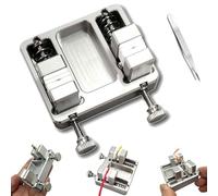 Heavy-Duty Aluminum Welding Clamp, 2026 New Welding Soldering Station Wire Clamp Fixture Bracket Table with Temperature-Resistant Jaw, 11mm Adjustable Chin for Circuit Board Mounting (1pc)