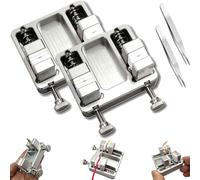 Heavy-Duty Aluminum Welding Clamp, 2026 New Welding Soldering Station Wire Clamp Fixture Bracket Table with Temperature-Resistant Jaw, 11mm Adjustable Chin for Circuit Board Mounting (2pcs)