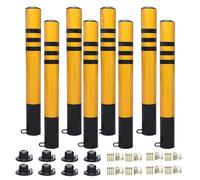 Heavy Duty - Bolardos de tráfico extraíbles de 75 cm, poste de seguridad para control de estacionamiento y barrera de entrada, juego de 6 columnas de seguridad duraderas para una gestión eficaz del