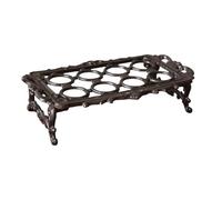 Heavy Duty Cast Iron Egg Holder - Antique Style Kitchen Organizer | Solid Metal 12 Slot Tray, Durable Countertop Display for Holiday Baking Restaurant Decor Farmhouse Kitchenette and Country Home Food