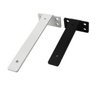 Heavy Duty Cast Iron Shelves Brackets Floating Shelf 4MM Thicked Invisible L For Support Adecuado para garajes y cocinas(12in White)