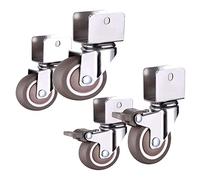 Heavy Duty Caster, 360 Degree Swivel Castors with Brake, Cart Furniture Replacement Roller Castors Casters(A,2inch)