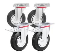 Heavy Duty Caster Wheels 4-Pack - 360 Degree Swivel Rolling Furniture Wheel