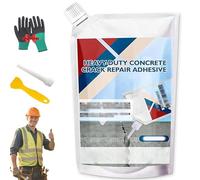 Heavy-Duty Concrete Crack Repair Adhesive, Quick-Drying Waterproof Sealer for Outdoor Concrete, Quick-Drying Caulking Glue, for Home Repairs, Floor Wall Roof Cracks (White,500ml)