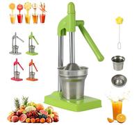 Heavy Duty Countertop Lime Citrus Crush Machine, Cast Iron Juicer Hand Press, for Oranges Lemons Limes, Easy to Clean, Home and Kitchen Essentials (Green)