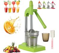 Heavy Duty Countertop Lime Citrus Crush Machine, Small Cast Iron Juicer Hand Press, Stainless Steel Lemon Squeezer, for Oranges Lemons Limes, Easy to Clean & Use (D)