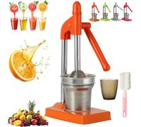 Heavy Duty Countertop Lime Citrus Crush Machine, Small Cast Iron Juicer Hand Press, Stainless Steel Lemon Squeezer, for Oranges Lemons Limes, Easy to Clean & Use (B)