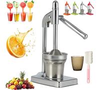 Heavy Duty Countertop Lime Citrus Crush Machine, Small Cast Iron Juicer Hand Press, Stainless Steel Lemon Squeezer, for Oranges Lemons Limes, Easy to Clean & Use (A)