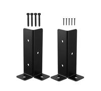 Heavy Duty Fence Fixer Metal Fence Repair Kit Iron Garden Fence Support Holder Black 12.70X3.50X3.00CM Anti-Tipping 1Set