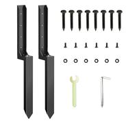 Heavy Duty Fence Post Repair Stakes, 2 x Thickened Metal Mender, Solid Ground Spike Bracket (Galvanized Steel), Ideal for Fixing , Broken Wood Posts