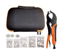 Heavy Duty Flick Button Kit, Stainless Steel Fastener Set, Handheld Installation Tool Included, Durable Shots for Fabric, Ideal to Sewing Projects, Clothing Repairs, Self Made Crafts