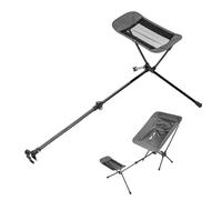 Heavy Duty Foot Rest, Folding Camping Stool, 17.3-29 Inches Leg with Adjustable Feature, Oxford Cloth Steel Material, Lounge Foot Stool with Portable Design, Outdoor Rest for Beach and Hiking