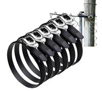 Heavy-Duty Grip Lock Straps, 12/20 Inch Reusable Ratchet Zip Ties with Stainless Steel Buckle, Adjustable Connectable Tie-Down Straps for Fencing, Poles, Pipes, Roof Racks(6pc,12IN)