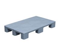 Heavy Duty HDPE Plastic Pallet, Non-Slip, Forklift Entry, Stackable, Weather Resistant for Warehouse Storage & Logistics Transport(Gray,100x60x13cm/39x23x5.1in)