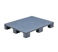 Heavy Duty HDPE Plastic Pallet, Non-Slip, Forklift Entry, Stackable, Weather Resistant for Warehouse Storage & Logistics Transport(Gray,100x80x13cm/39x31x5.1in)