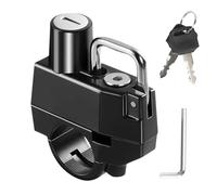 Heavy Duty Helmet Lock - Motorcycle Security Accessory for Riders Stroll | Aluminum Alloy with 2 Keys, Anti Theft Lock for Motorbike Helmets, Bicycles, Outdoor Travel
