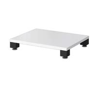 Heavy Duty HiFi Rack for Stereo Components AV Media Tower & Record Player Stand Movable Entertainment Storage Light White (60 x 48 x 10 cm)